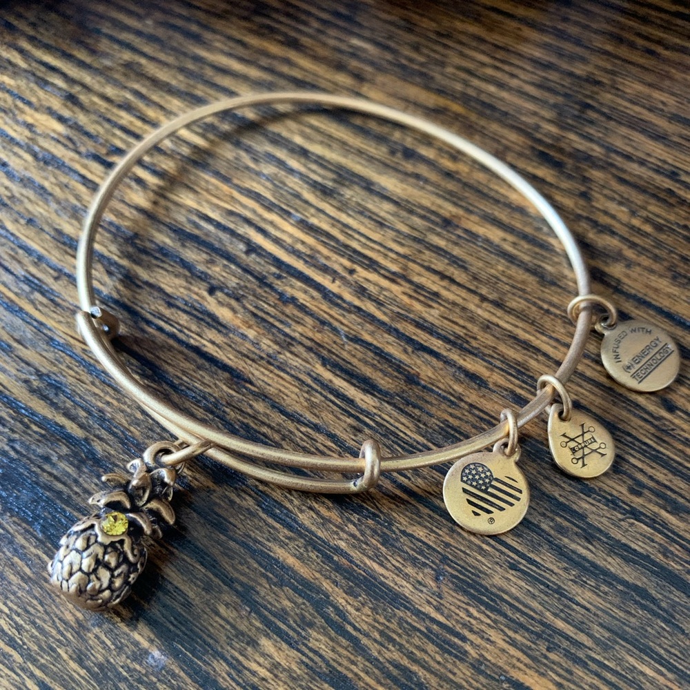 Alex and Ani Pineapple Gold Color Bracelet